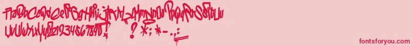 LosVatosLocos Font – Red Fonts on Pink Background
