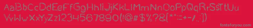 Tobacco Font – Gray Fonts on Red Background