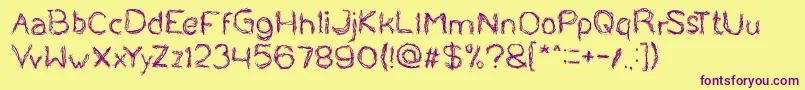 Tobacco Font – Purple Fonts on Yellow Background