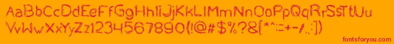 Tobacco Font – Red Fonts on Orange Background