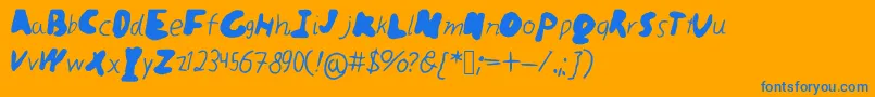 Realme Font – Blue Fonts on Orange Background