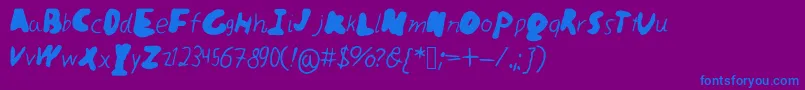 Realme Font – Blue Fonts on Purple Background
