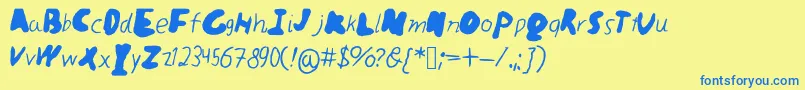 Realme Font – Blue Fonts on Yellow Background