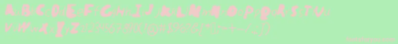 Realme Font – Pink Fonts on Green Background