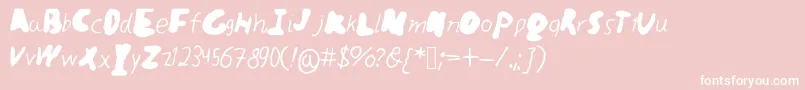 Police Realme – polices blanches sur fond rose