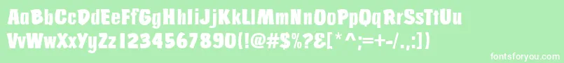 JosephsBrushRegular Font – White Fonts on Green Background