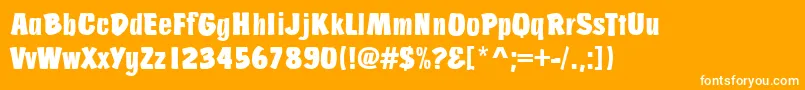 JosephsBrushRegular Font – White Fonts on Orange Background