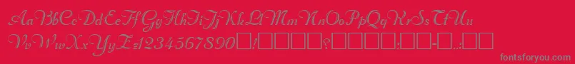 RechtmanPlain-Schriftart – Graue Schriften auf rotem Hintergrund