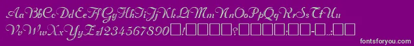 RechtmanPlain Font – Green Fonts on Purple Background