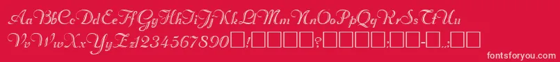 RechtmanPlain Font – Pink Fonts on Red Background
