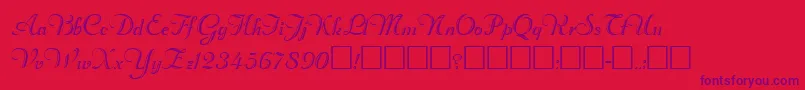 RechtmanPlain Font – Purple Fonts on Red Background