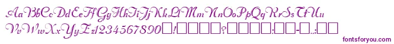 RechtmanPlain-Schriftart – Violette Schriften auf weißem Hintergrund