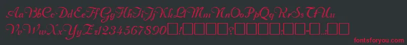 RechtmanPlain Font – Red Fonts on Black Background