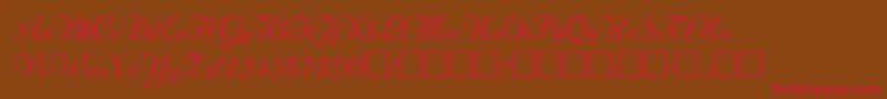 RechtmanPlain Font – Red Fonts on Brown Background