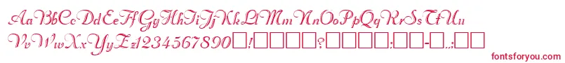 フォントRechtmanPlain – 白い背景に赤い文字