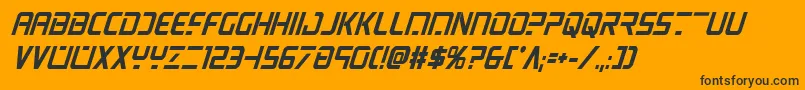 Psyonicboldcondital Font – Black Fonts on Orange Background