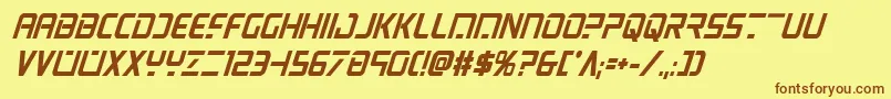 Psyonicboldcondital Font – Brown Fonts on Yellow Background