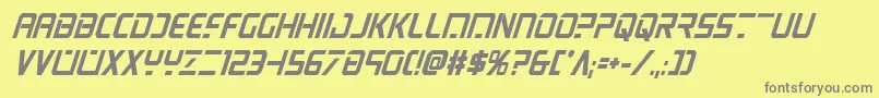 Шрифт Psyonicboldcondital – серые шрифты на жёлтом фоне