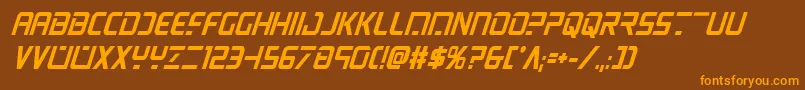 Psyonicboldcondital Font – Orange Fonts on Brown Background