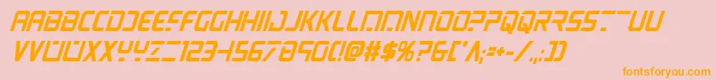 Psyonicboldcondital Font – Orange Fonts on Pink Background