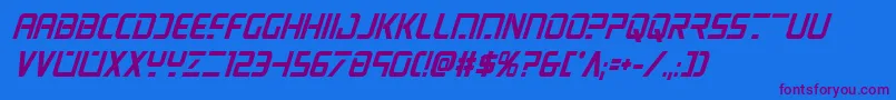 Psyonicboldcondital Font – Purple Fonts on Blue Background