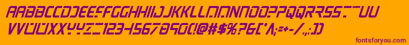 Psyonicboldcondital Font – Purple Fonts on Orange Background