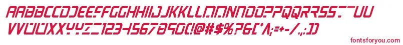 Psyonicboldcondital Font – Red Fonts on White Background