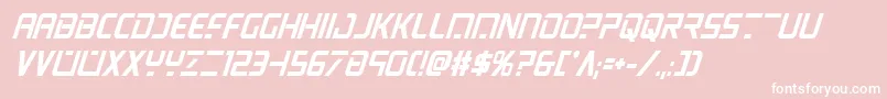 Police Psyonicboldcondital – polices blanches sur fond rose