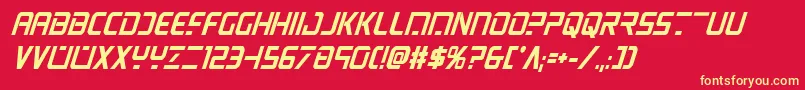 Psyonicboldcondital Font – Yellow Fonts on Red Background