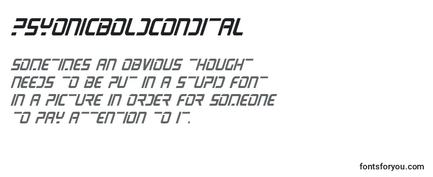 Psyonicboldcondital Font