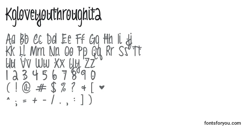 Schriftart Kgloveyouthroughit2 – Alphabet, Zahlen, spezielle Symbole