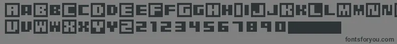 フォントPixelGrafiti – 黒い文字の灰色の背景