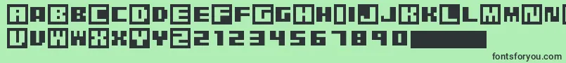 Шрифт PixelGrafiti – чёрные шрифты на зелёном фоне