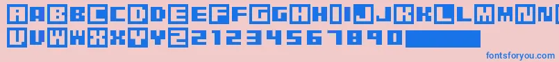 PixelGrafiti Font – Blue Fonts on Pink Background