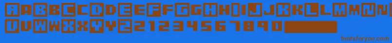 PixelGrafiti Font – Brown Fonts on Blue Background
