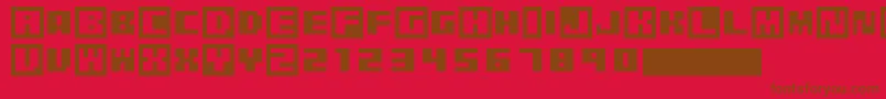 PixelGrafiti Font – Brown Fonts on Red Background
