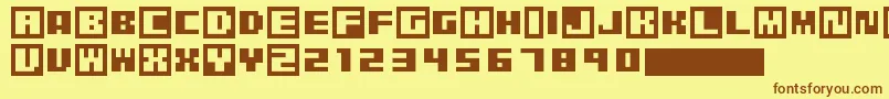 PixelGrafiti Font – Brown Fonts on Yellow Background