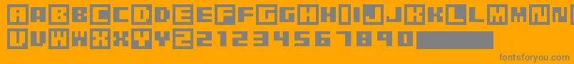Czcionka PixelGrafiti – szare czcionki na pomarańczowym tle
