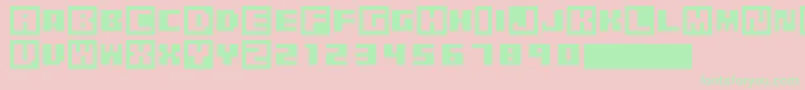 PixelGrafiti-Schriftart – Grüne Schriften auf rosa Hintergrund