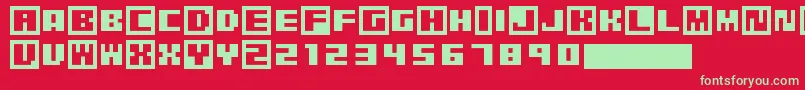 PixelGrafiti Font – Green Fonts on Red Background