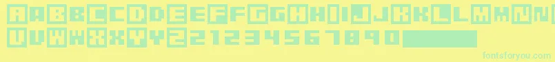 PixelGrafiti-fontti – vihreät fontit keltaisella taustalla