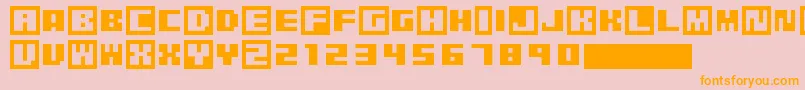 PixelGrafiti Font – Orange Fonts on Pink Background