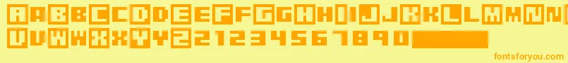 PixelGrafiti Font – Orange Fonts on Yellow Background