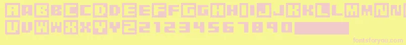 PixelGrafiti Font – Pink Fonts on Yellow Background