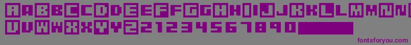 フォントPixelGrafiti – 紫色のフォント、灰色の背景