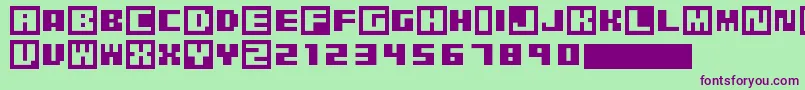 PixelGrafiti Font – Purple Fonts on Green Background