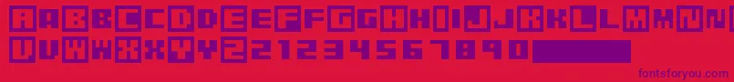 PixelGrafiti Font – Purple Fonts on Red Background