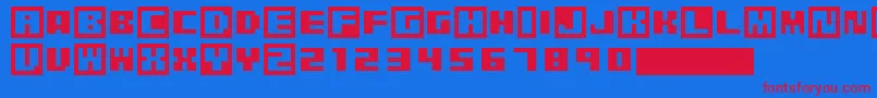Fonte PixelGrafiti – fontes vermelhas em um fundo azul