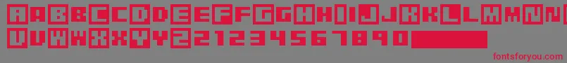 Police PixelGrafiti – polices rouges sur fond gris