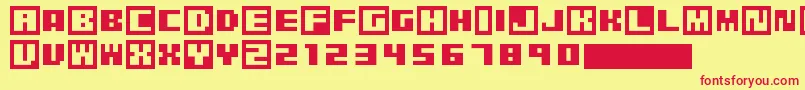 PixelGrafiti Font – Red Fonts on Yellow Background